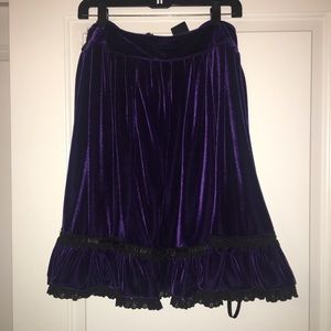 Purple Velvet Gothic Lolita Skirt